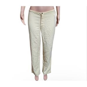 Pulp women high waist elastic waist yellow pants M